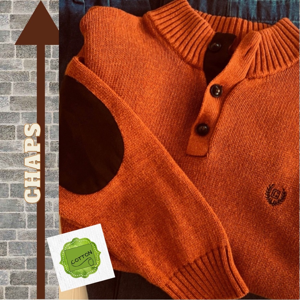 {Chaps} Guys Rugby Style COTTON Sweater - Picture 2 of 4